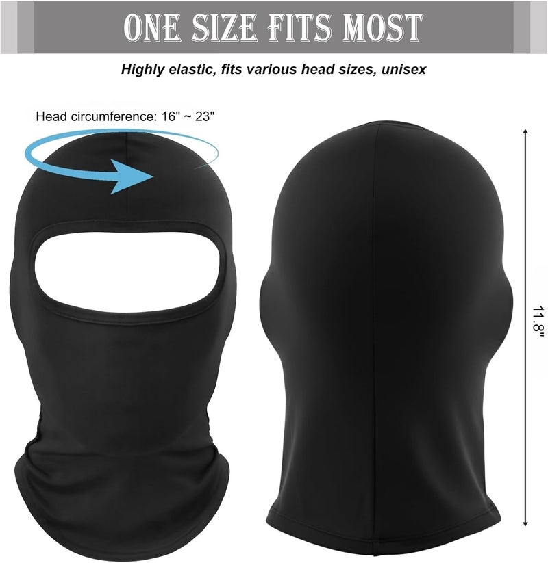 Hoiny 6 Pack Ski Mask Balaclava for Men Women, Lightweight UV Protection, Summer Full Face Cover Outdoor Motorcycle - Image 2